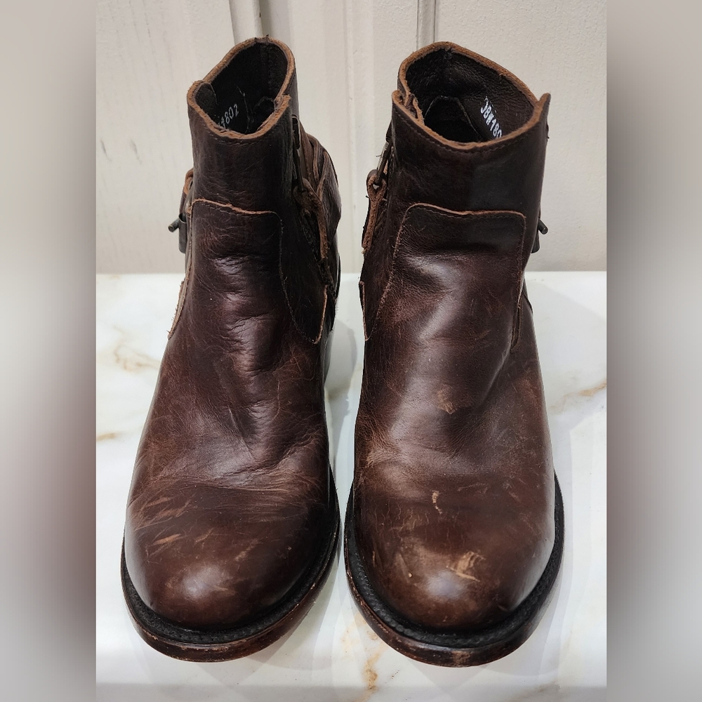 J.B. Dillon Leather Ankle Boots Womens Size 7.5 - Picture 2 of 8